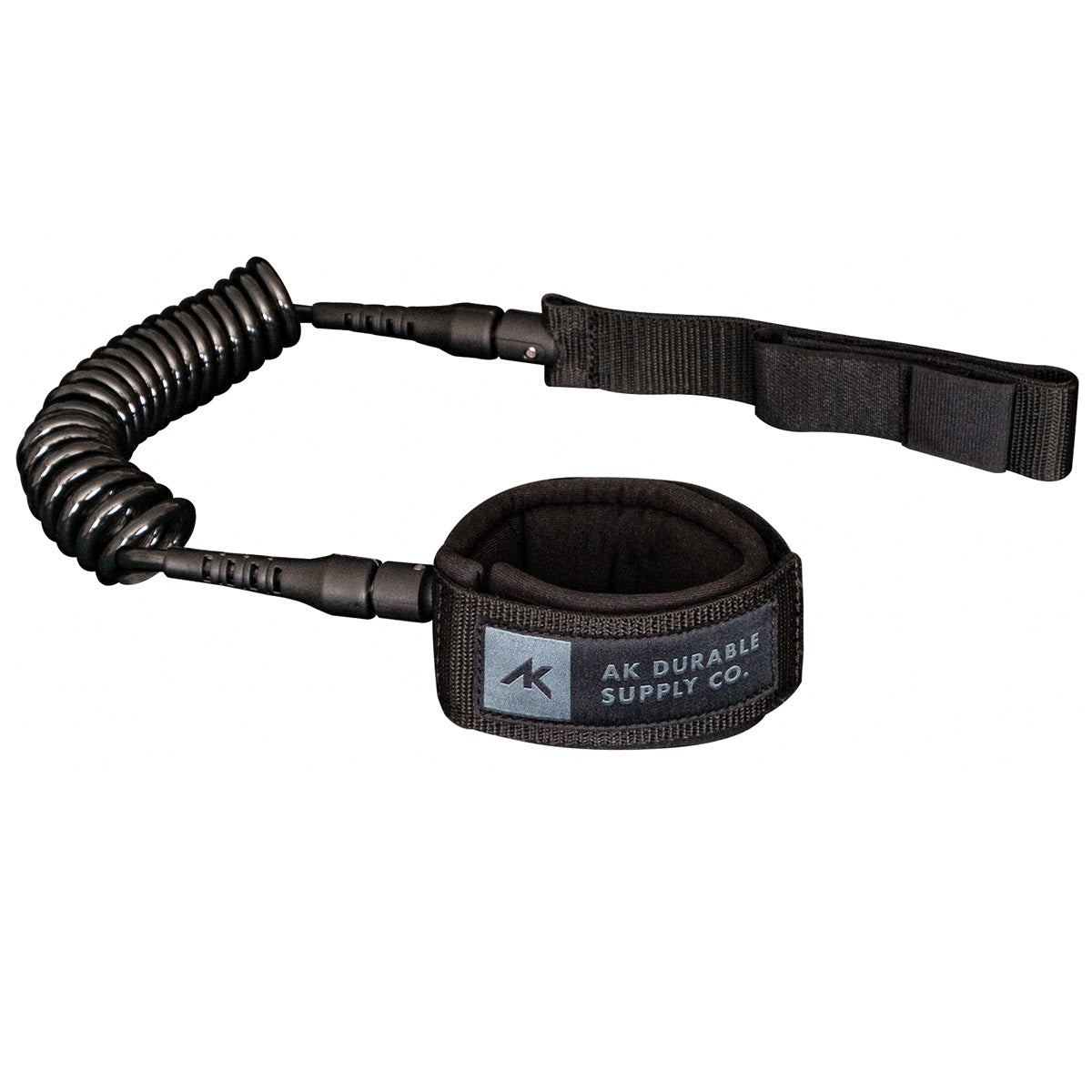 Dakine SUP Coiled Calf Leash - Urethane Cord For Stand Up Paddleboarding (Single Wrap Cuff, Double Swivels)