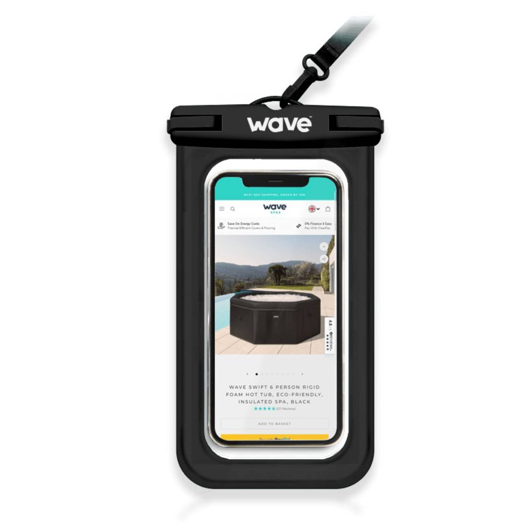 Waterproof Phone Cover Bags & Cases Wave Sups Black