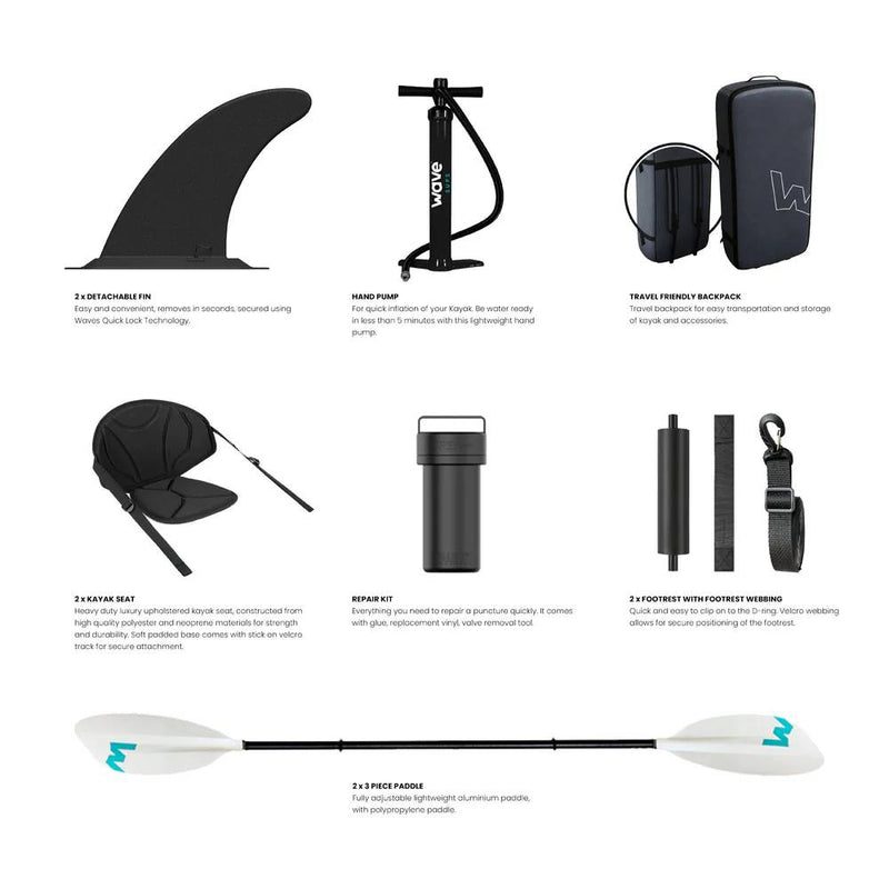 Explorer | Inflatable Kayak | PU-Stitch | 1-2/2-3 Seater Kayak Wave Sups