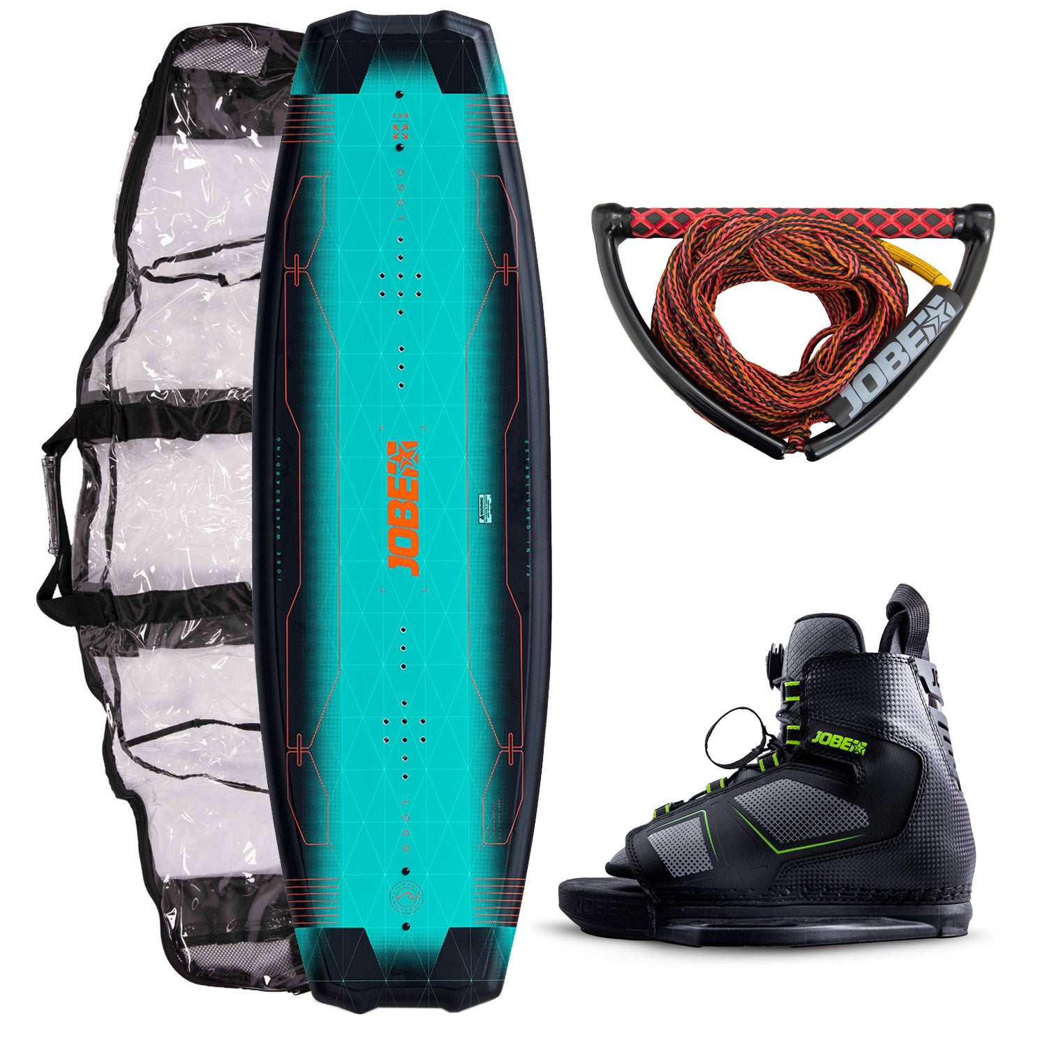 Jobe Logo Wakeboard Unit Bindings Package