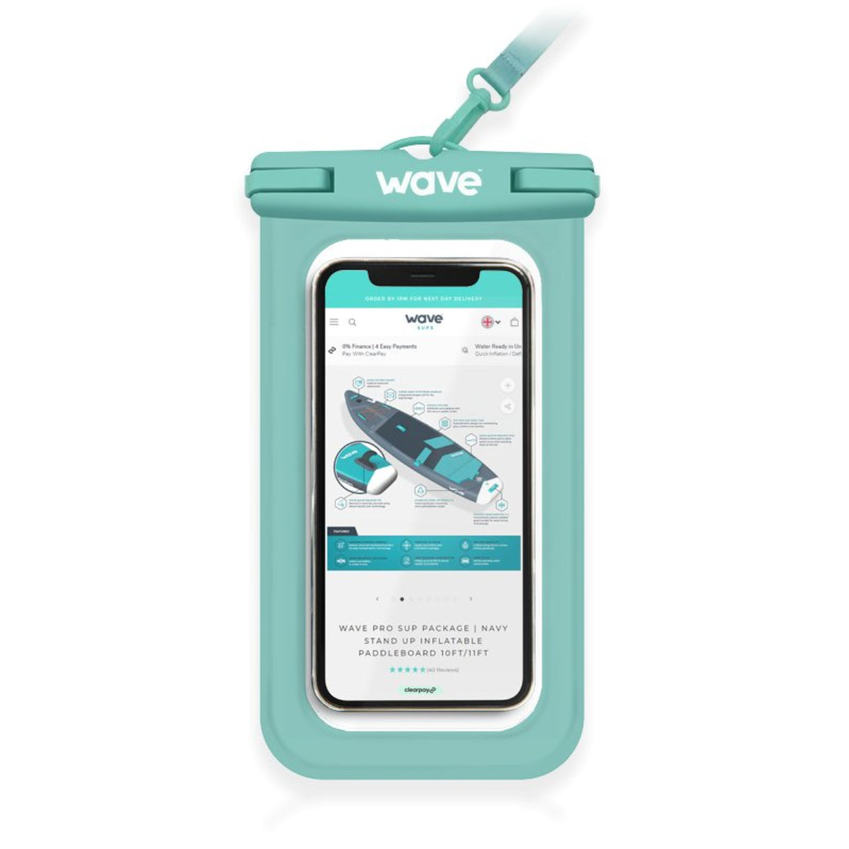 Waterproof Phone Cover Bags & Cases Wave Sups Aqua