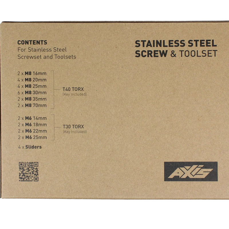 Axis Stainless Screwset and Toolset - SUP